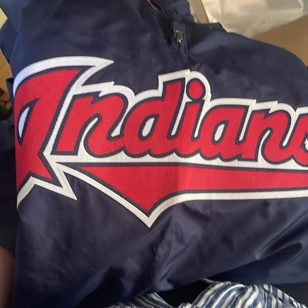 Cleveland Indians Vintage 90s Majestic Windbreaker. 1/4 Zip Up. Dead stock NWT